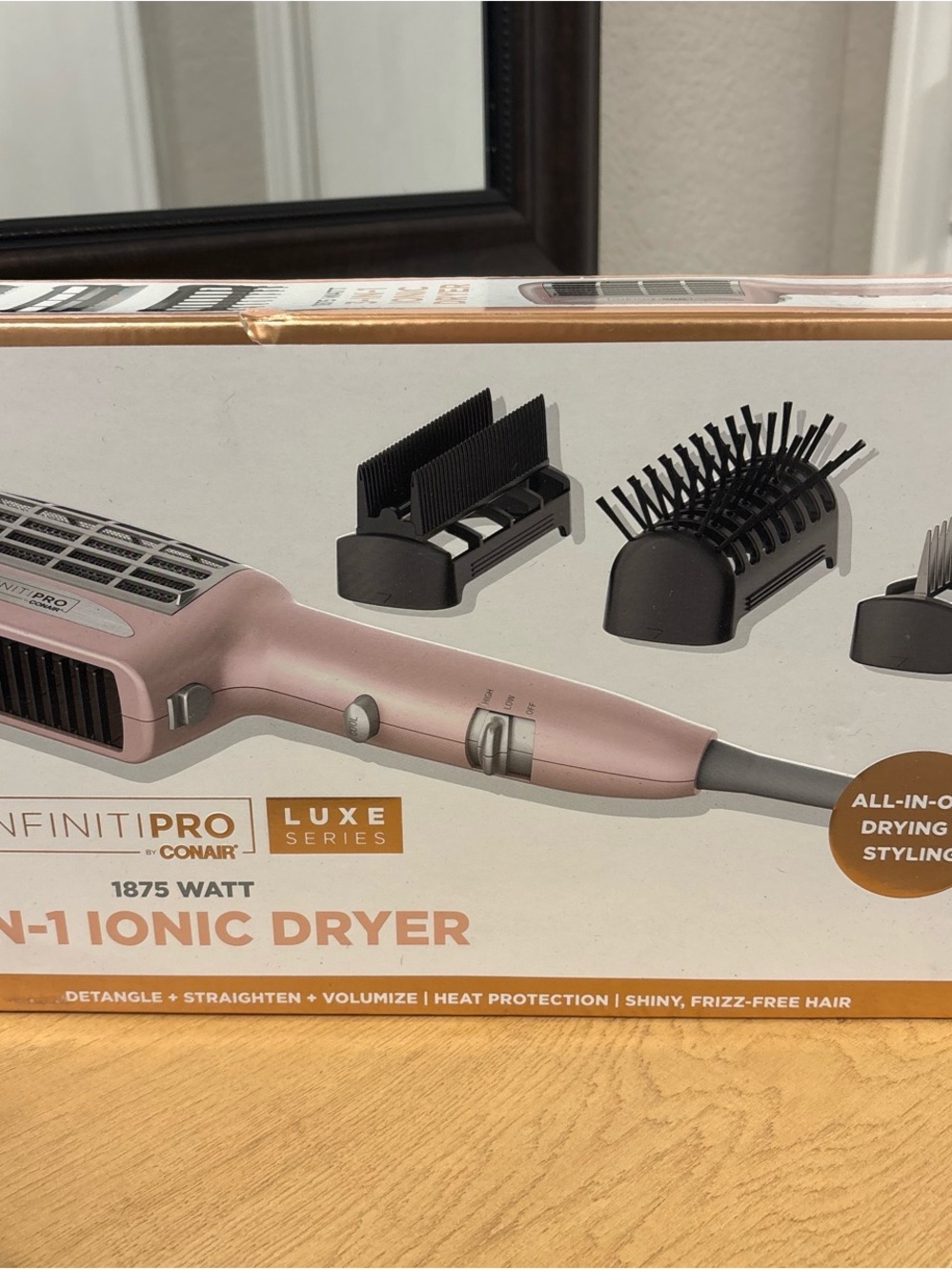 Conair InfinitiPro Luxe Series 2-in-1 Ionic Hair Dryer - Rose Gold